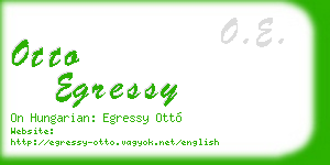 otto egressy business card
