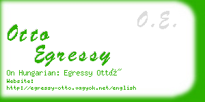 otto egressy business card